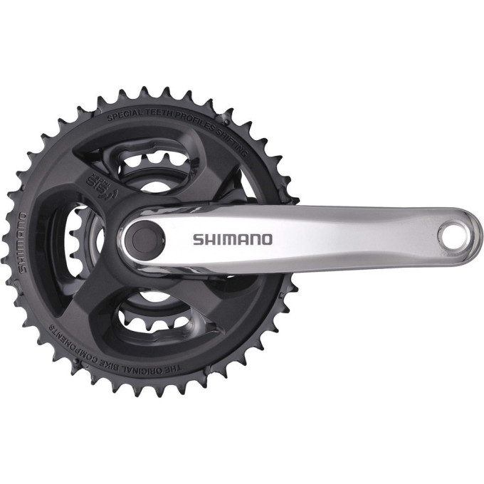 Система SHIMANO TOURNEY, M131, 170мм, квадрат, 42/34/24, серебристый, без упаковки AFCM131C244C